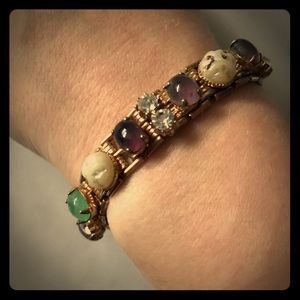 Vintage stone cabochon bracelet